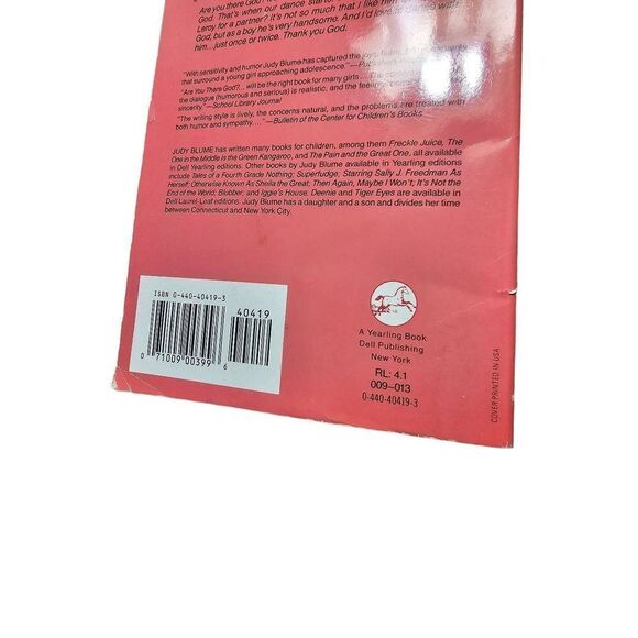 Judy Blume 1986 Vintage Are You There God Its Me Margaret Paperback Dell Yearlin - Picture 5 of 9